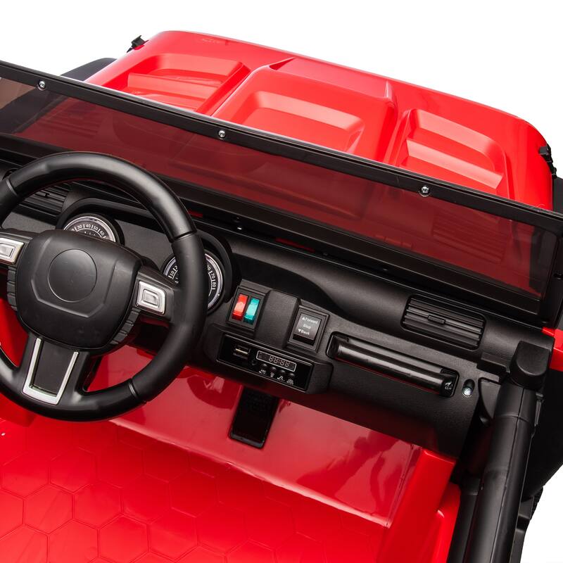 24V Electric Ride-On Truck for Kids, Two-Seater, Parental Remote Control, MP3, Bluetooth, Ages 3+