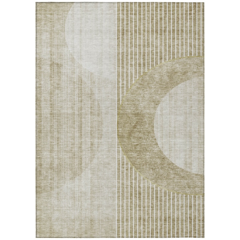 HomeRoots Geometric Transitional Rectangle Outdoor Rug