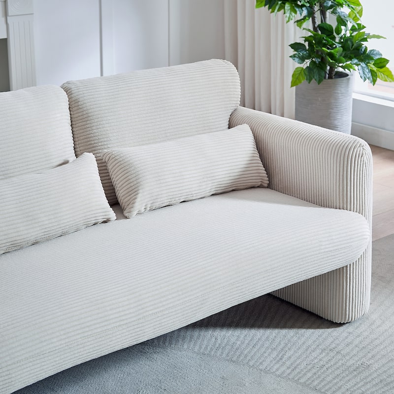 GDFStudio - Emiliano Sofa Set in Premium Corduroy with Elegant Design and Superior Comfort