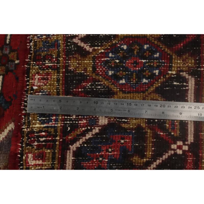 Hand Knotted Oriental 100% Wool Carpet Traditional Medallion Red Heriz Area Rug - 11' 1'' X 8' 4''