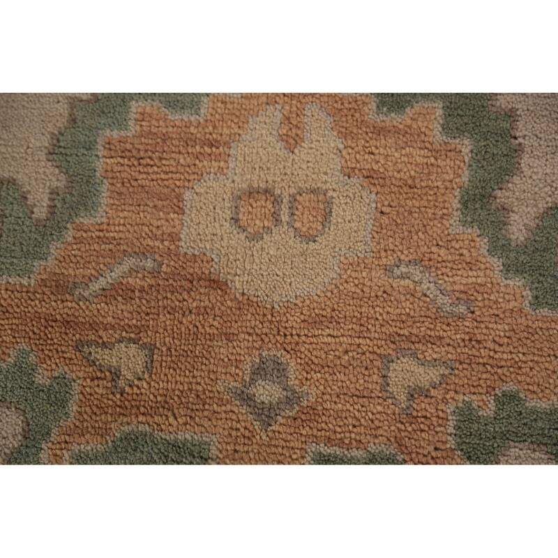 Floral Oushak Oriental Area Rug Handmade Wool Carpet - 9'2"x 11'9"
