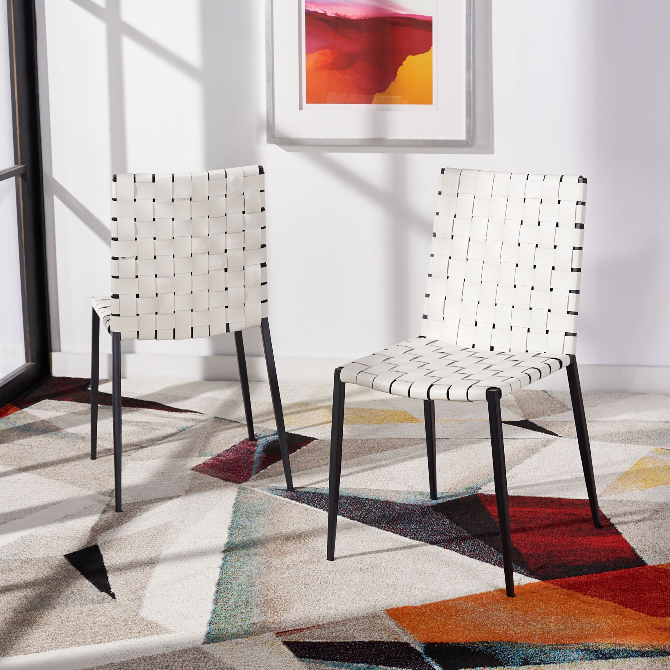 Safavieh woven hotsell leather chair