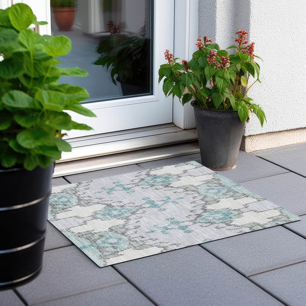 Machine Washable Indoor/ Outdoor Chantille Boho Global Rug