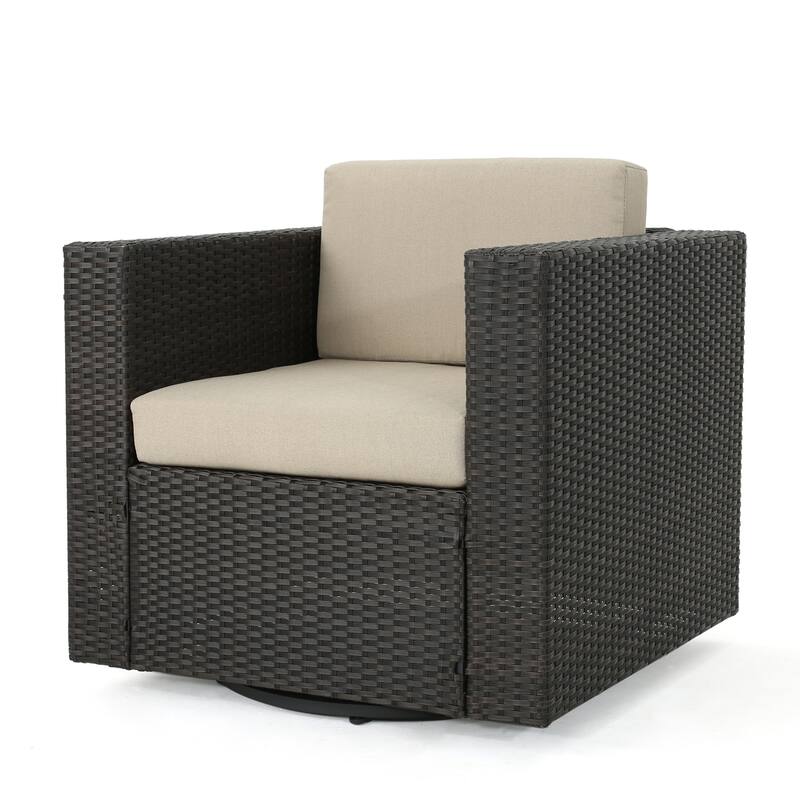 Comfortable and Flexible Outdoor Swivel Patio Chair with Cushions