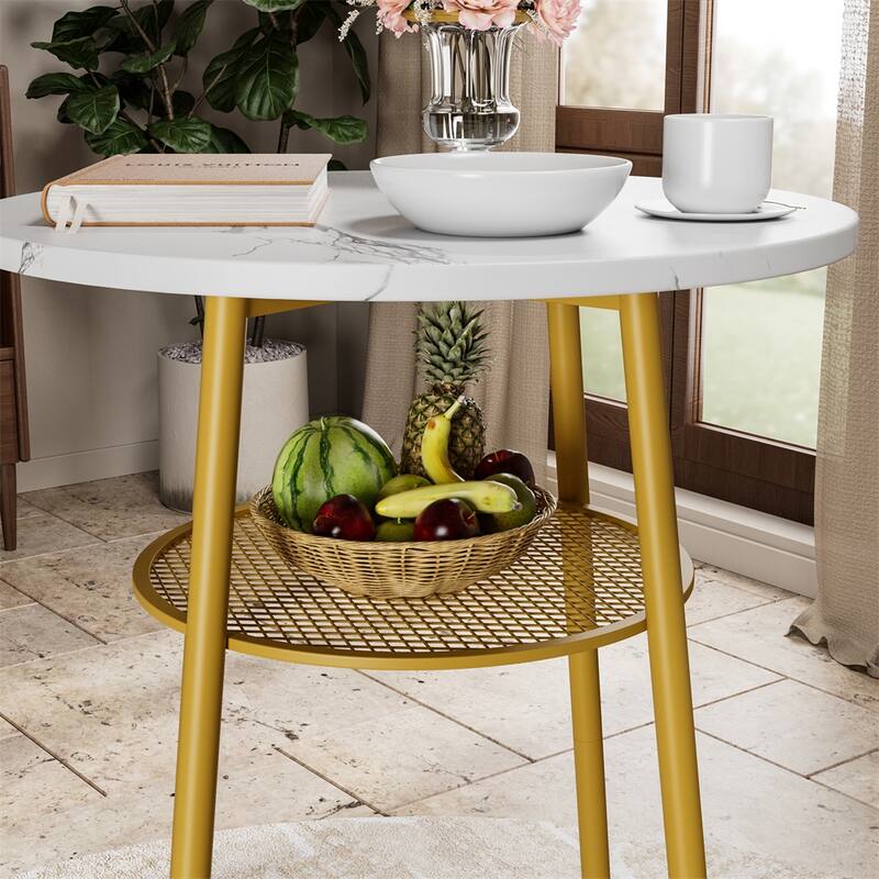 3 PCS Dining Table and Chairs Set with 2 Stools Dining Table Set