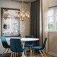 preview thumbnail 4 of 10, Coasa Modern Boho 4-light Brass Chandelier Wooden Beads Fixtures Lighting for Dining Room - D15.5'' x H85''