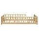 preview thumbnail 7 of 6, Sturdy Structure Floor Twin size Platform Bed with Built-in Book Storage Rack