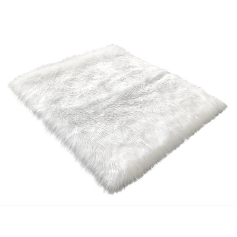 Legacy Home Faux Sheepskin Square Shag Area Rug
