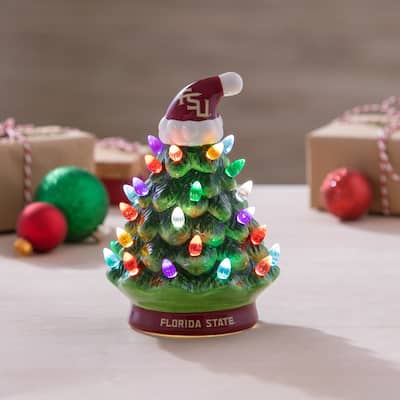 8" LED Ceramic Tabletop Christmas Tree, Florida State University