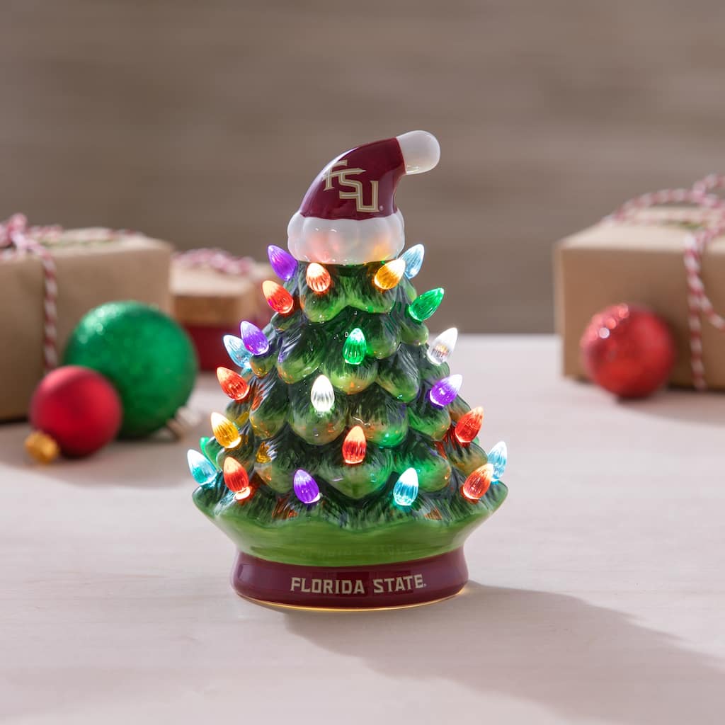 8" LED Ceramic Tabletop Christmas Tree, Florida State University