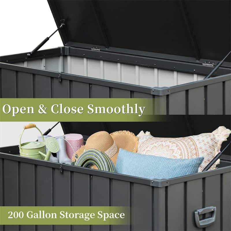 GDFStudio -Outdoor Benn Multi-Size Storage Deck Box - Waterproof, Lockable, and Durable for Patio Cushions, Garden Tools