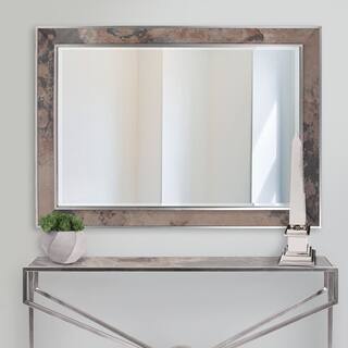 Allan Andrews Rectangular Iron & Slate Framed Wall & Vanity Mirror - 42H x 30W x 1D