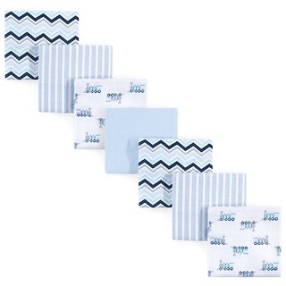 Luvable Friends Baby Boy Cotton Flannel Receiving Blankets, Train 7-Pack, One Size - Train 7-Pack - One Size