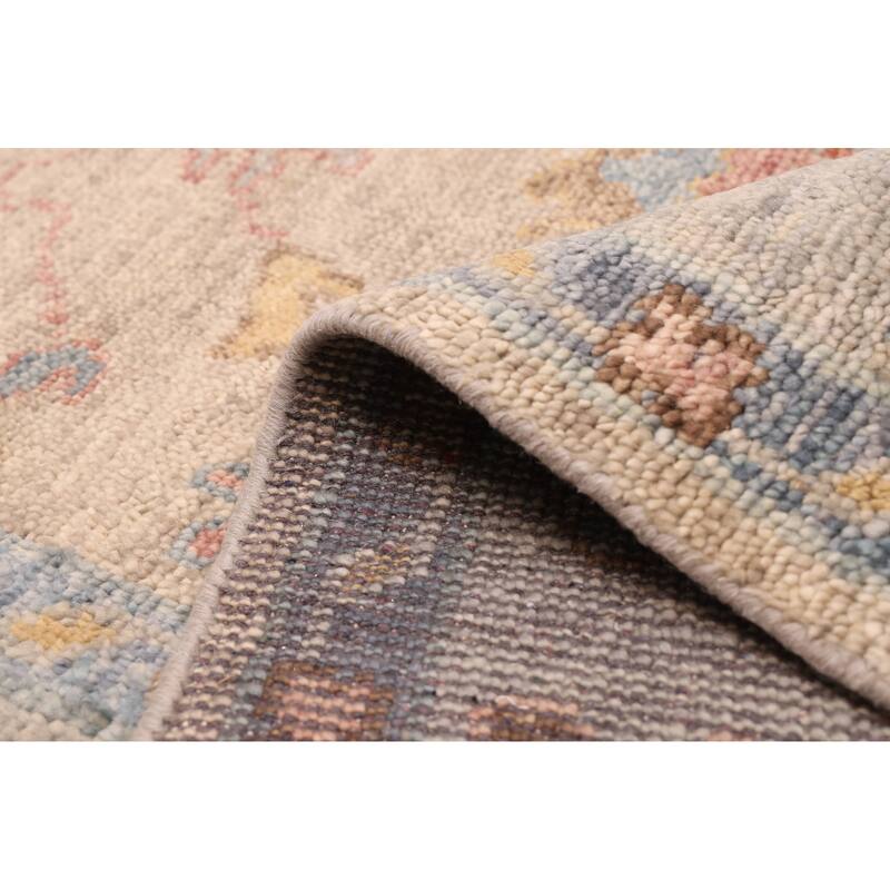 ECARPETGALLERY Hand-knotted Modern Oushak Taupe Wool Rug - 9'0 x 11'11