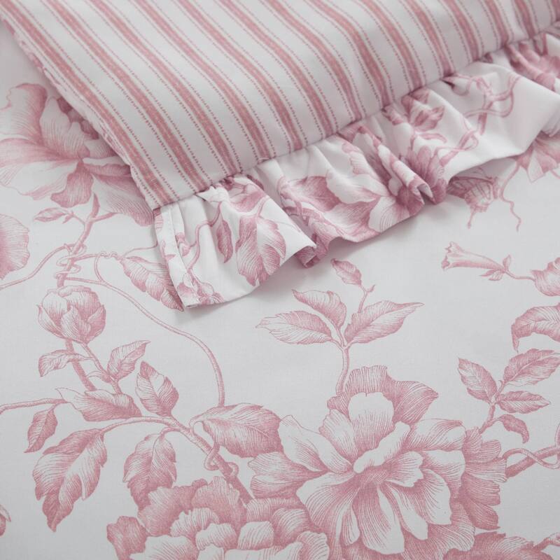 5 Pieces Full/Queen Comforter Set with Decorative Pillows