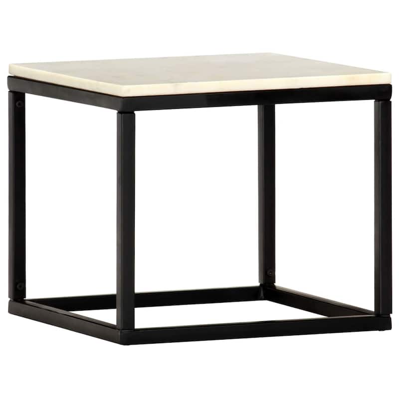 vidaXL Coffee Table End Table Side Sofa Table Real Stone with Marble Texture