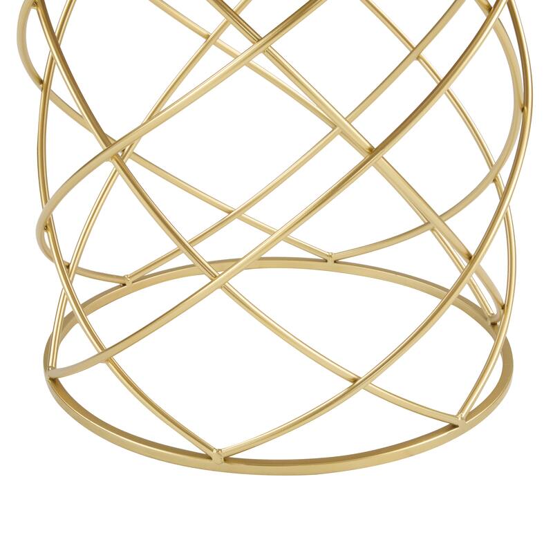 Christopher Knight Home - Elista Modern Golden Side Table with MDF Top and Interlocking Metal Frame
