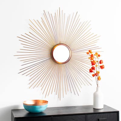 SAFAVIEH Arlo 41-inch Sunburst Round Mirror - 4.8" W x 0.8" L x 4.8" H