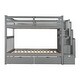 preview thumbnail 6 of 22, Full-Over-Full Bunk Bed with 6 Drawers & Shelves