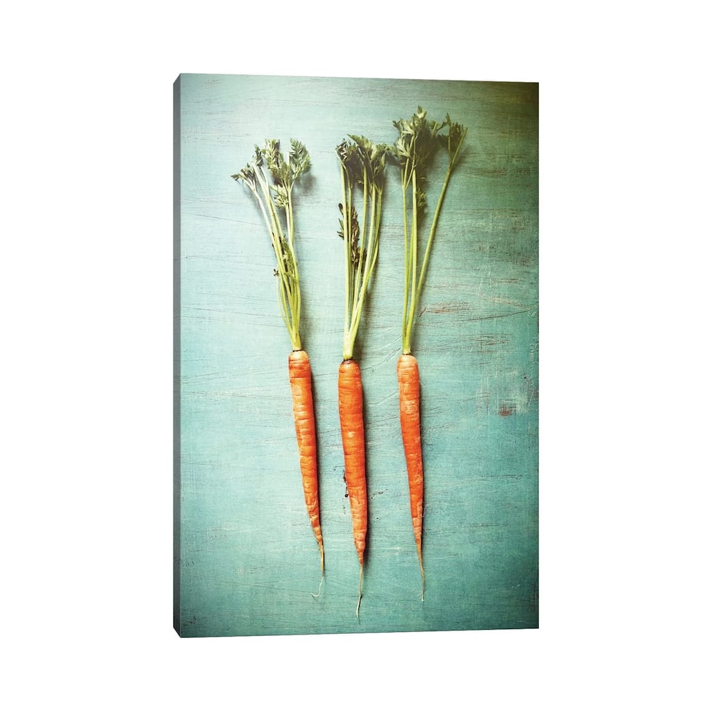iCanvas "Three Carrots" by Olivia Joy StClaire Canvas Print