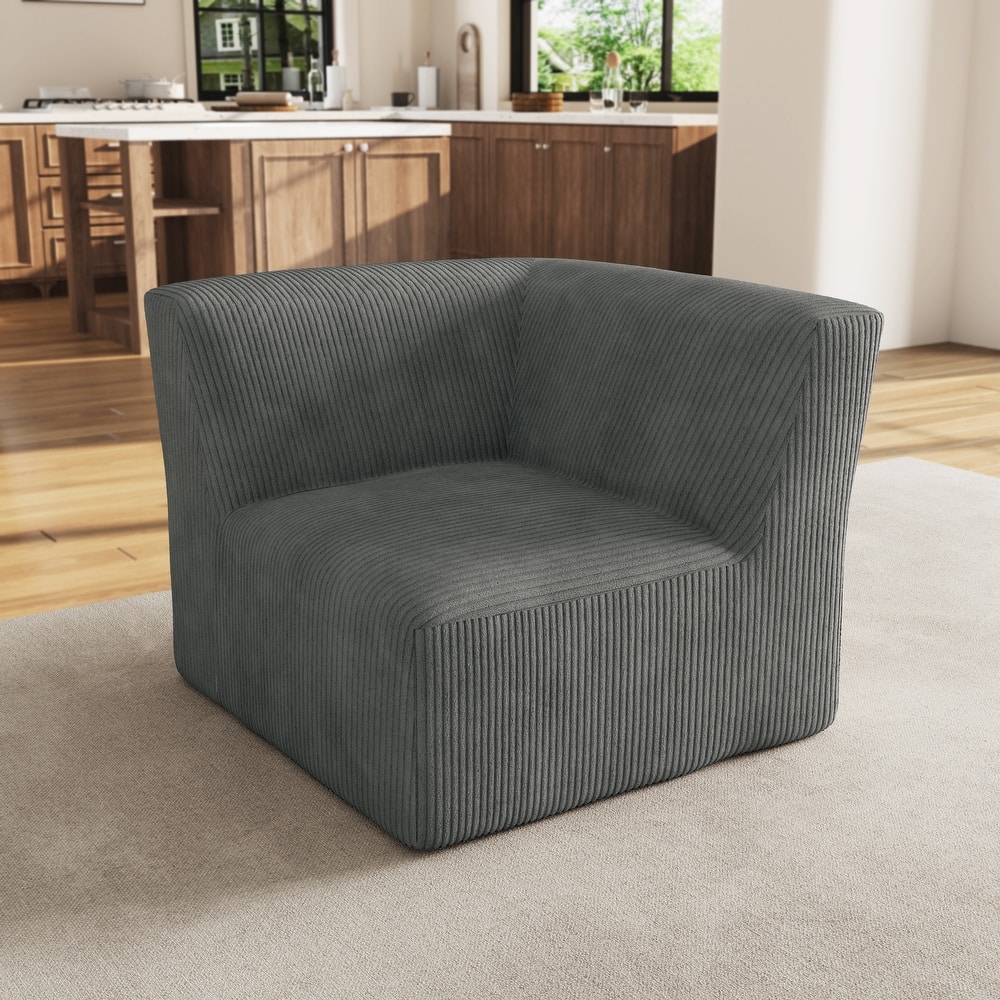 Modern 35" W Upholstered No Assembly Required Accent Chair