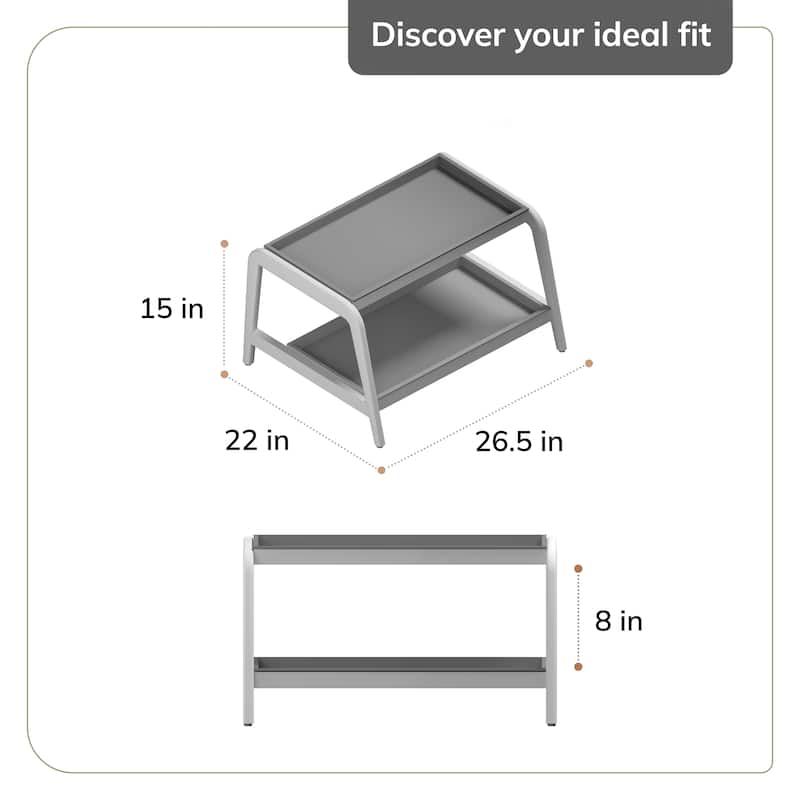 Jani Double-Tier Brown Stand 2-Pair Rubber Boot Trays