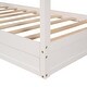 preview thumbnail 9 of 25, Twin Size Wood House Platform Bed, L-Shaped with Fence and Slatted Frame