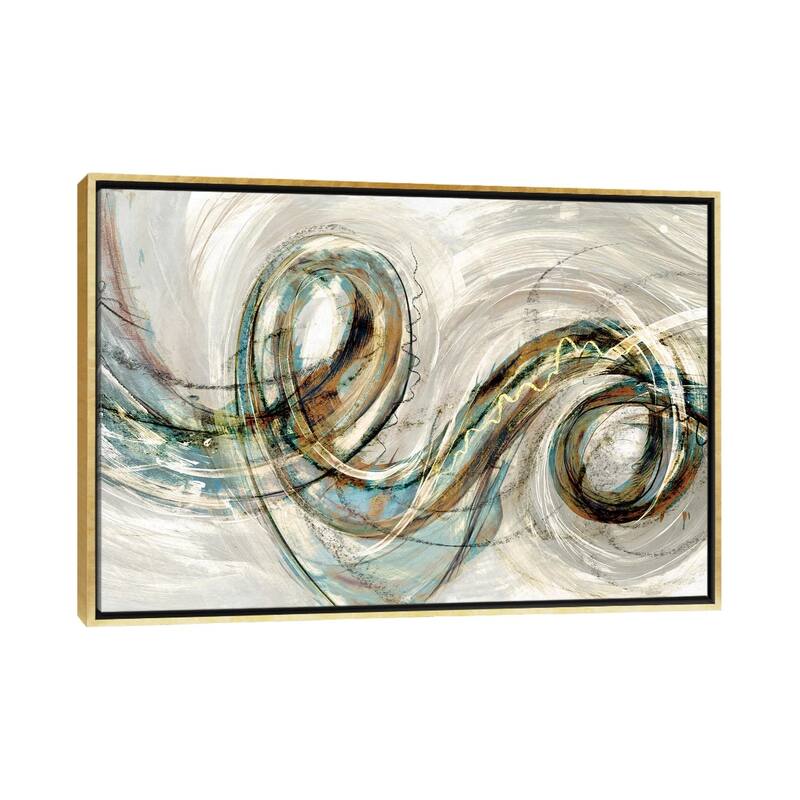 iCanvas "Swirly Whirly II" by PI Studio Framed Canvas Print - Gold - 18x26