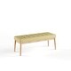 preview thumbnail 2 of 11, Saxon Mid-century Tufted Fabric Ottoman Bench by Christopher Knight Home - 43.00 L x 15.75 W x 17.00 H