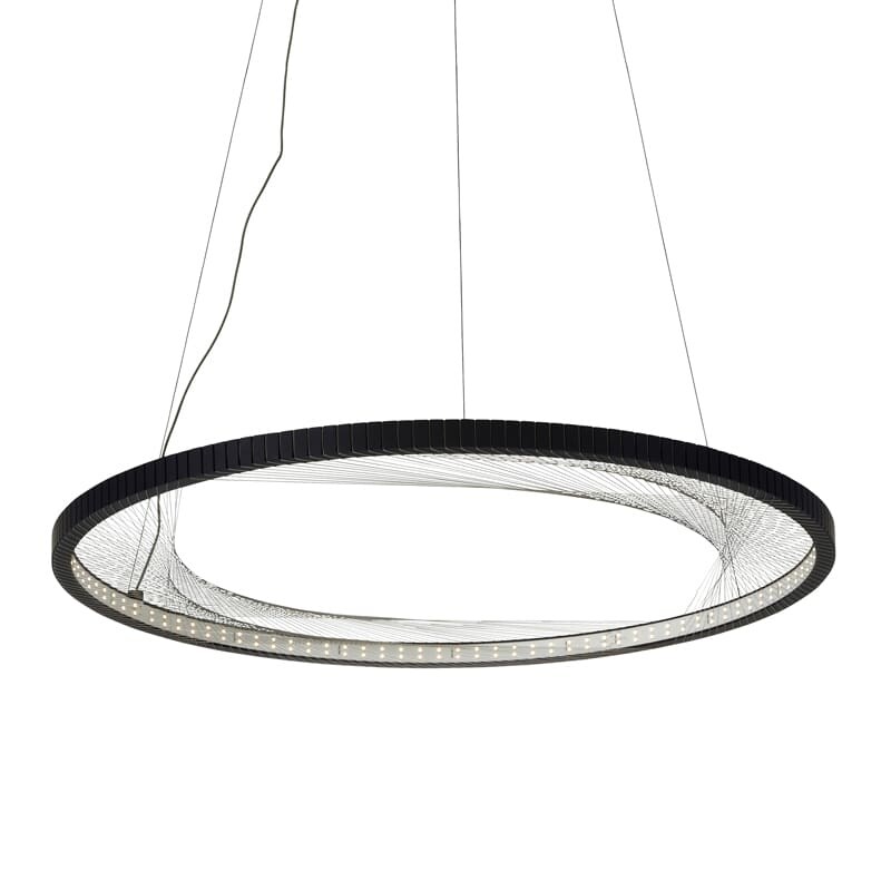 Tech Lighting 700INT30-LED827  Interlace 30" Wide 2700K LED Ring Chandelier (Black) - Chandeliers For Bedrooms by Overstock.com