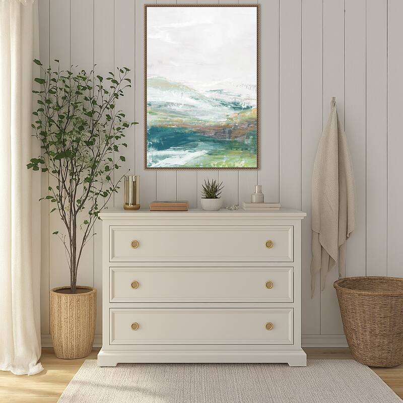 Verdant Vista No. 1 by Hannah Dawson Framed Canvas Wall Art Print