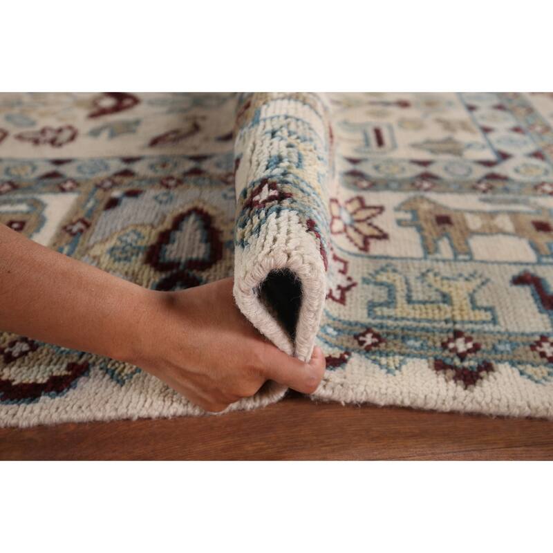 Tribal Geometric Heriz Serapi Area Rug Handmade Oriental Wool Carpet - 7'10"x 9'7"