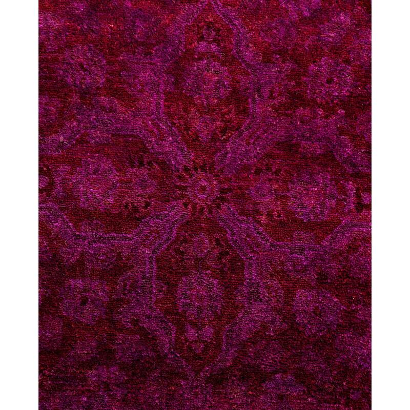 Overdyed One-of-a-Kind Hand-Knotted Area Rug - Purple - 6' 1" x 6' 1"