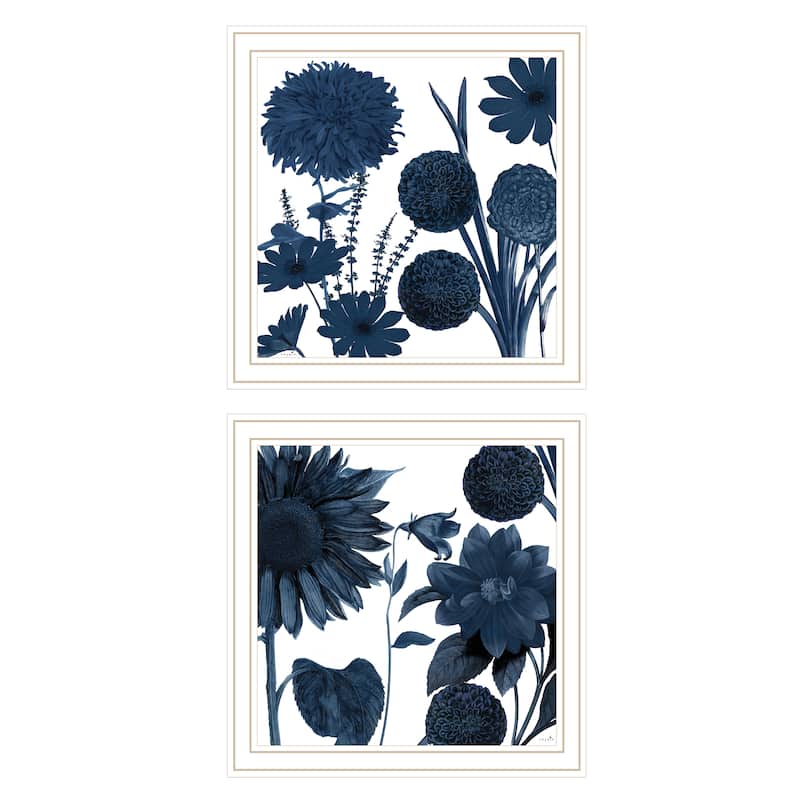 TrendyDecor4U Traditional "Sunflower Blues" 2-Piece Vignette by Sophie 6 - Floral