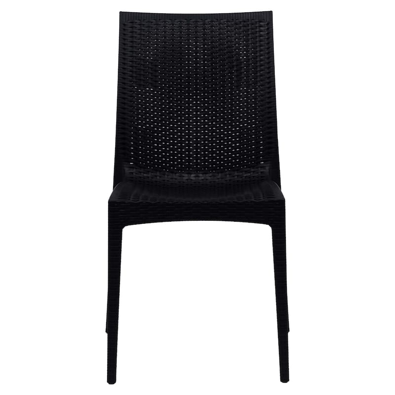 Mace Outdoor Wicker-Style Weather-Resistant and Stackable Dining Chair for Patios, Cafes, Indoor and Outdoor