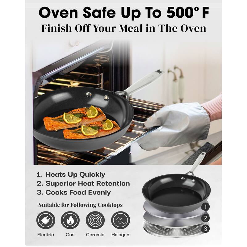 Gotham Steel Pro 11 Piece Nonstick Cookware Set