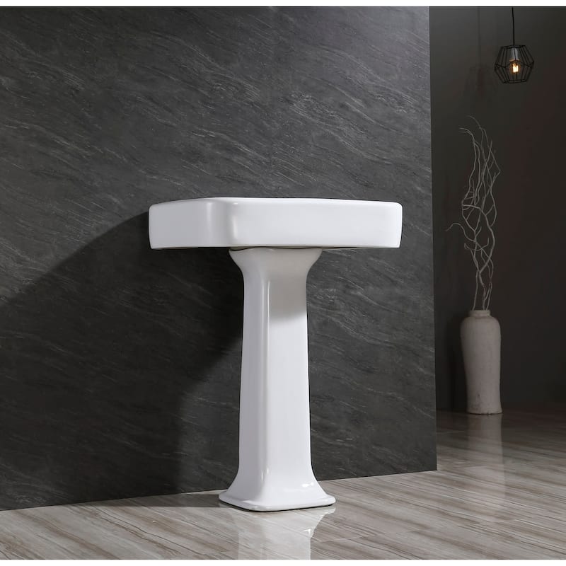 Kingston Brass Robert 25-9/16" Rectangular Porcelain Console Bathroom