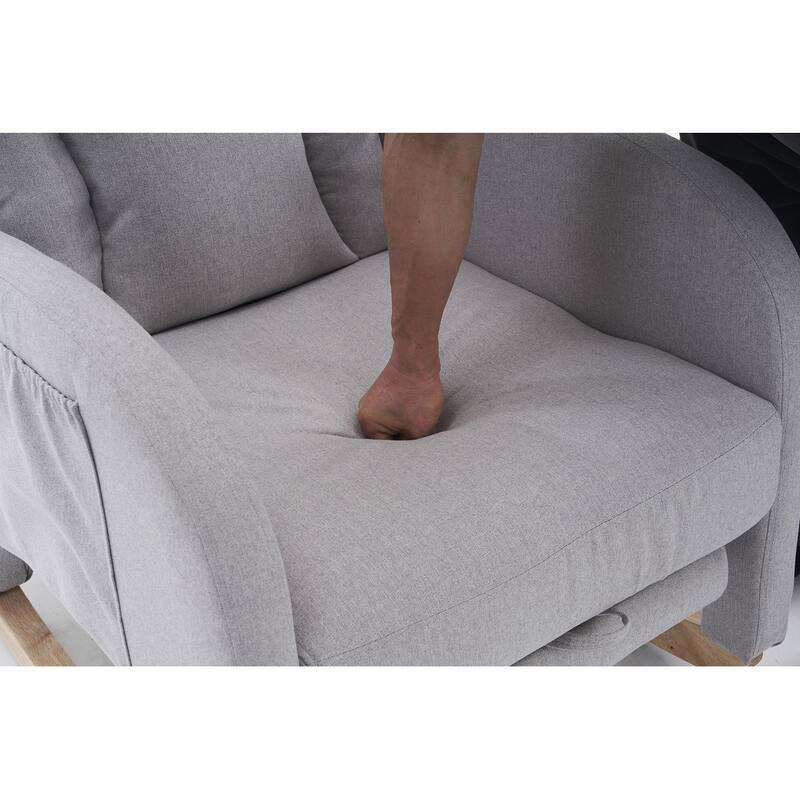 Accent Armchair Chair Rocking Chair With Adjustable Footrest