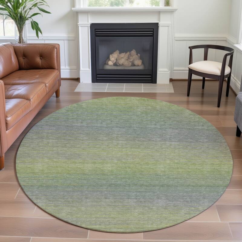 Premium Washable Super Soft Casual Ombre Mayfield Rug - Aloe - 8' x 8'