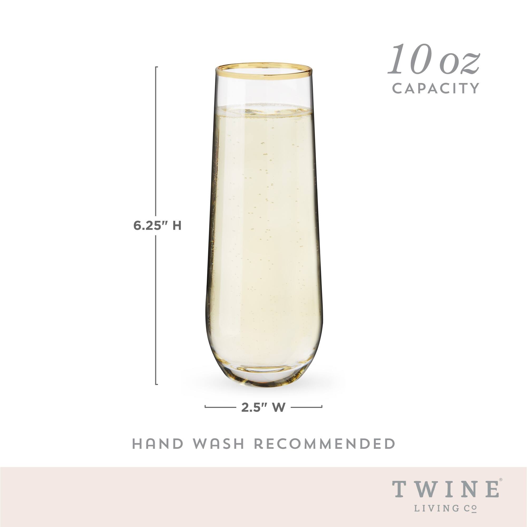 Gilded Stemless Champagne Flute Set by Twine Bed Bath & Beyond 40332478