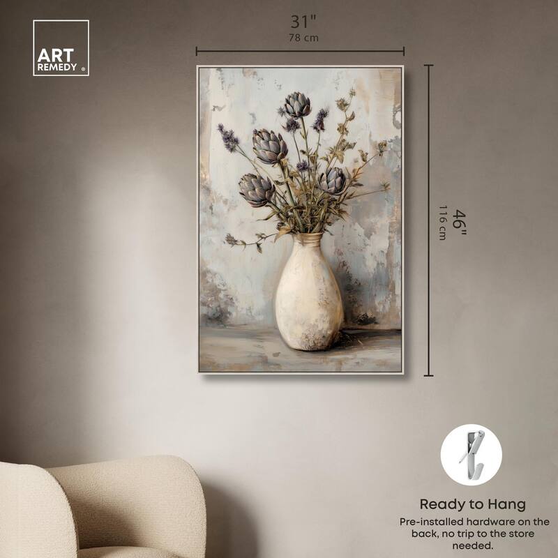 Artichoke Glory Canvas by Art Remedy