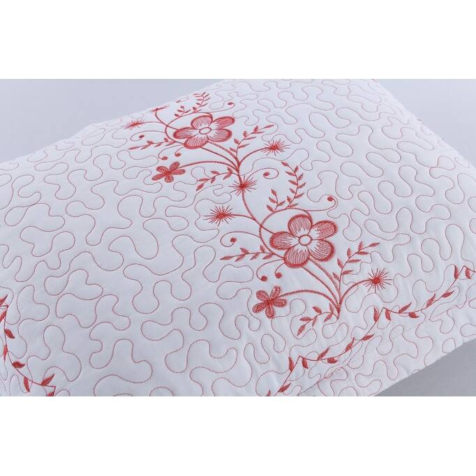 MarCielo 2 Pack Pillow Shams Throw Pillow Covers Euro Sham Embroidery