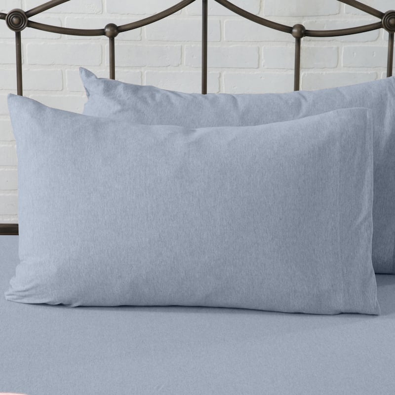 Linery & Co. Heathered Melange Cotton Jersey Knit Sheet Set