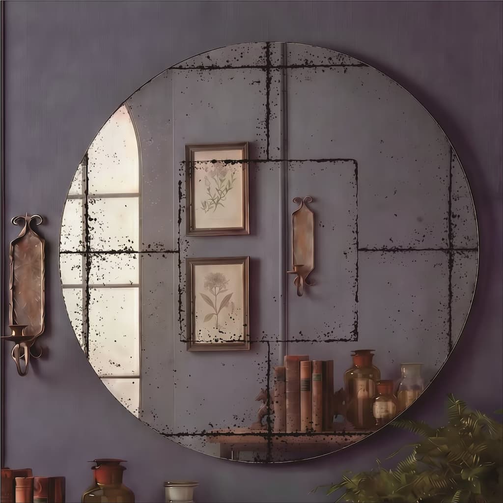 Round Wall Mounted Mirror Versatile Home Decor Ideal