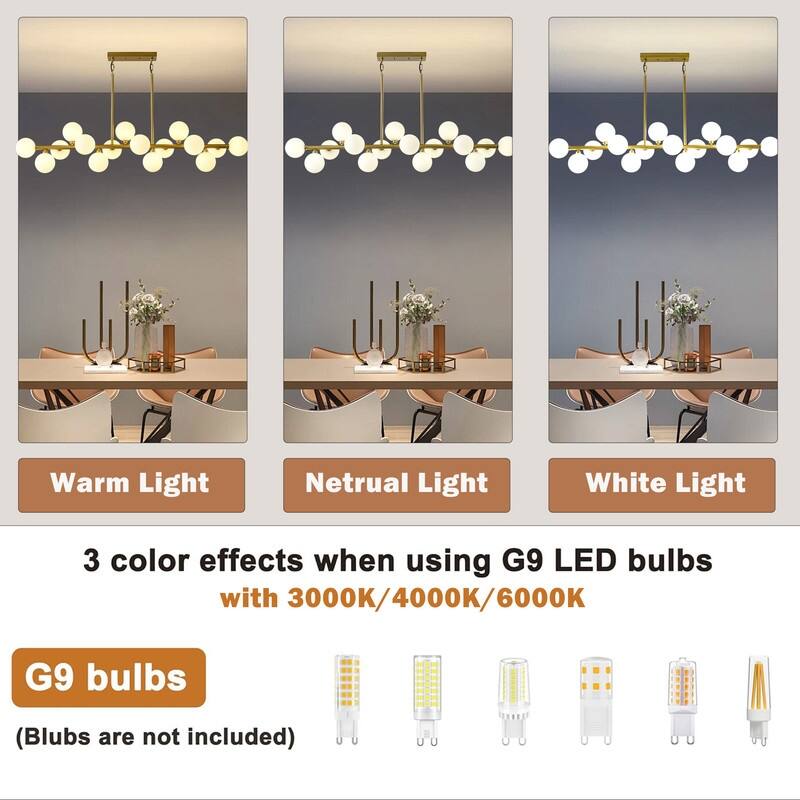 16 Light Modern Sputnik Chandelier Kitchen island Pendant Lights island