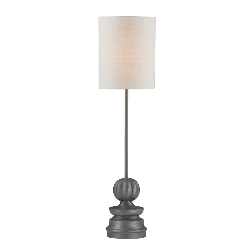Brantley 32" Buffet Lamp with Linen Shade, Pewter (Set of 2)