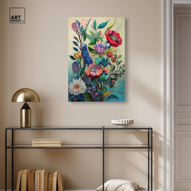 Exotic Bloom Medley II Canvas by Art Remedy, Gallery Wrapped
