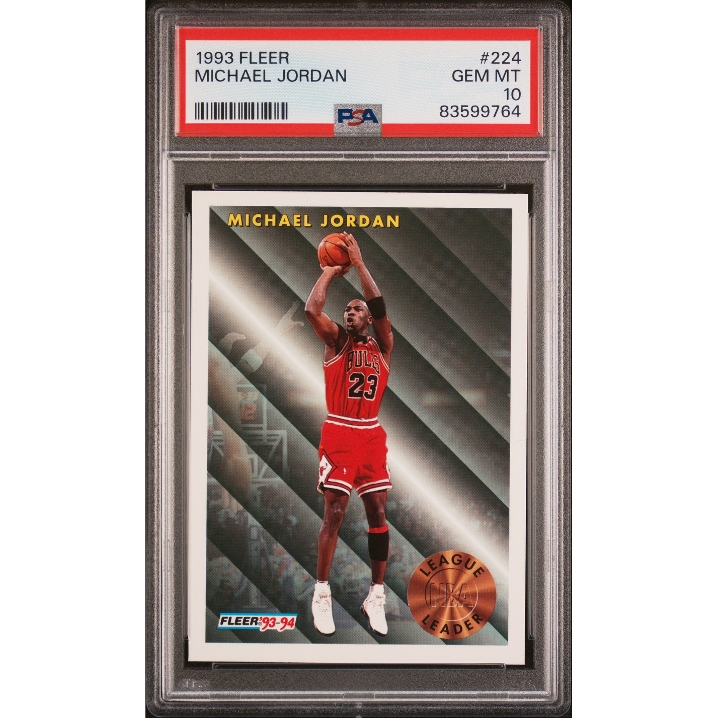 Michael Jordan 1990 Fleer Basketball Card #26 Graded PSA 10