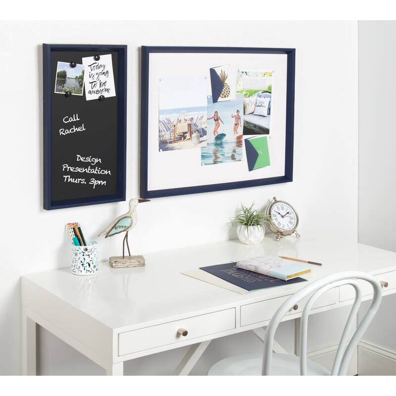 Kate and Laurel Calter Framed Linen Fabric Pinboard