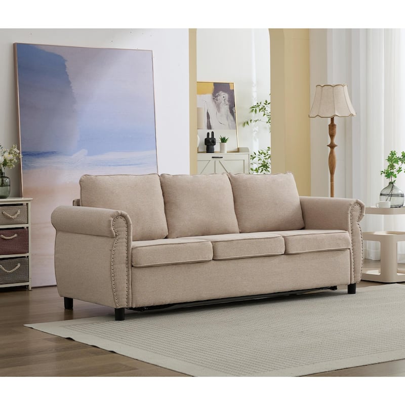 81.5" 2-in-1 Queen Convertible Sleeper Sofa Bed